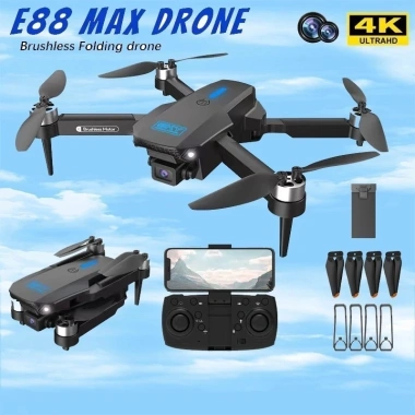 Flycam E88 Max 4K Camera Kép Điều Khiển Từ Xa Không Chổi Than Cuộn Giá 419k VND