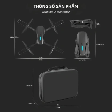 Flycam E99Pro 4K Kép FPV WIFI 5G Tự Động Giữ Độ Cao Drone Gấp Gọn Chống Rung