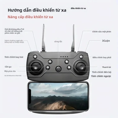 Flycam E99Pro 4K Kép FPV WIFI 5G Tự Động Giữ Độ Cao Drone Gấp Gọn Chống Rung