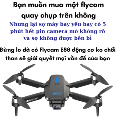 Flycam Giá Rẻ E88 MAX PIycam Mini Bay Không Người Lái Camera Kép 4K Tránh Va Chạm 4