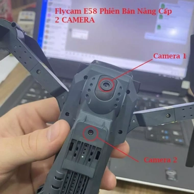 Flycam Mini 4K E58 Pro - Drone có camera, giá 605.000đ, rẻ hơn flycam điều khiển 7