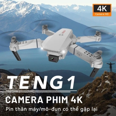 Flycam Mini 4K E88 Pro - 2 Camera Full HD, Túi Chống Sốc, Giá chỉ 250.000₫