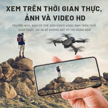 Flycam Mini 4K E88 Pro - 2 Camera Full HD, Túi Chống Sốc, Giá chỉ 250.000₫