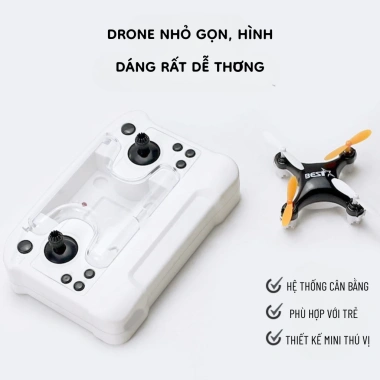 Flycam Mini BEST X – Drone 4 Cánh 2.4GHz, Tự Cân Bằng, Bay Ổn Định, 390.000 VND