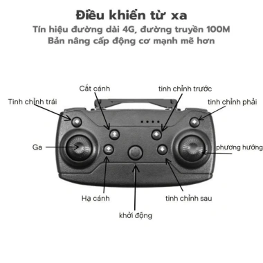 Flycam Mini E88 máy bay giá rẻ, đông cơ không chổi than, camera 4K chỉ 440.000đ 8