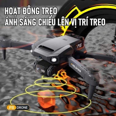 Flycam P8 Drone Mini - Máy bay điều khiển từ xa, động cơ không chổi than, tránh chướng ngại vật, 609.000đ