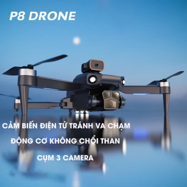 Flycam P8 Drone Mini - Máy bay điều khiển từ xa, động cơ không chổi than, tránh chướng ngại vật, 609.000đ