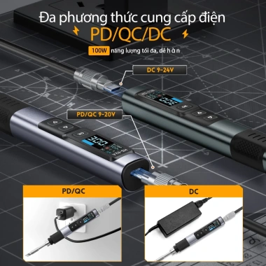 FNIRSI HS-02 Dụng Cụ Nhiệt Độ Điều Chỉnh 20V 100-450C, Trạm Sửa Chữa Chính Xác 100W, Đa Năng, Giá Ưu Đãi 858.999₫ 3