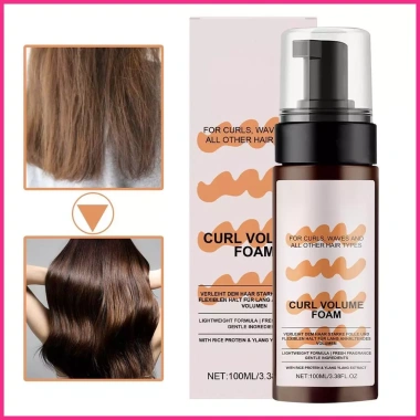 Foam Mousse Tóc Gợn Sóng 100ml - Tăng Bồng, Giữ Nếp Lâu, Bữa Tiệc & Du Lịch Tại Nhà buraivn 6