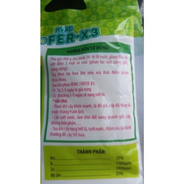 Fofer-X3 200g Thuốc rụng lá đồng loạt chuyên dùng cho cây mai - Chỉ 46.000₫ 3 Fofer-X3 200g Thuốc rụng lá đồng loạt chuyên dùng cho cây mai - Chỉ 46.000₫ 3