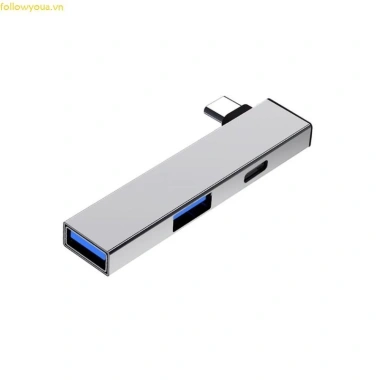 Fol Compactly Hub USB C Nhôm USB3.0 - Type C sang Type C + 2 Cổng USB Đôi, Kết Nối Đa Năng Giá Ưu Đãi 78.321₫