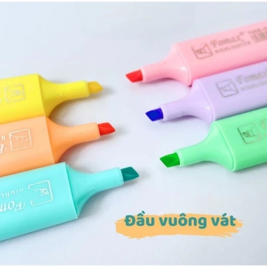 Fomax Bút Highlight 10 Màu Dạ Quang - Đánh Dấu Nhanh, Nhũ Nhỏ Gọn, Tiện Dụng 2