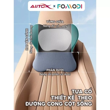 Fomodi bộ gối đầu tựa lưng ô tô - giảm đau cổ vai gáy, thắt lưng, cao su non cotton thoáng khí - 98.999đ 3