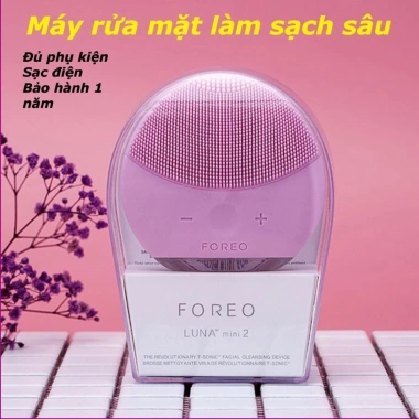 Foreo Luna Mini 2 Chính Hãng - Máy Rửa Mặt Sonic 4.0 Rung Sóng Siêu Âm - Rửa Sạch Sâu Da Mặt Giá 90.000 VND