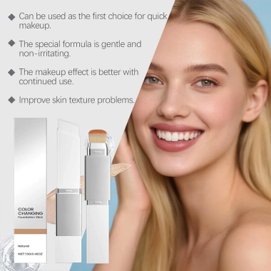Foundation 2 trong 1 thay đổi màu – Stick có đầu cọ kép, kem nền tự nhiên, giá 181.290₫
