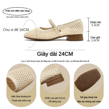 FOXER Giày Mary Jane Nữ Thời Trang Mềm Mại Lưới Nhẹ Thoáng Khí Đế Bằng Ưu Đãi 691k 4