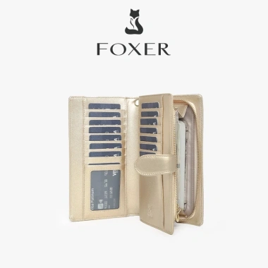 FOXER Ví da nữ gấp ba sang trọng - Ví ly hợp dài, đựng thẻ, màu vàng - 729.999₫ 2