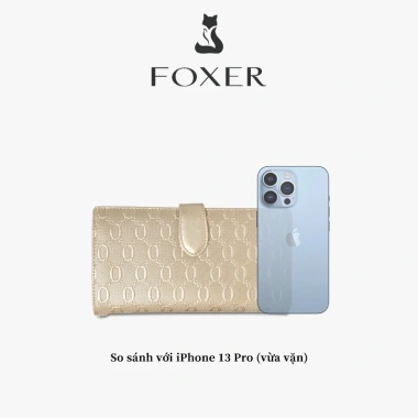 FOXER Ví da nữ gấp ba sang trọng - Ví ly hợp dài, đựng thẻ, màu vàng - 729.999₫ 4