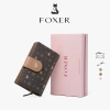 FOXER Ví nữ gọn nhẹ, đựng thẻ tín dụng và tiền xu, có khóa kéo, giá 359.999 VND