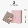 FOXER Ví nữ mini da bò ngắn - Đựng thẻ tín dụng, tiền xu, giá ưu đãi 269,998 VND