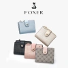 FOXER Ví nữ mini da bò ngắn - Đựng thẻ tín dụng, tiền xu, giá ưu đãi 269,998 VND 6
