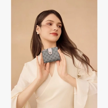 FOXER Ví nữ mini da bò ngắn - Đựng thẻ tín dụng, tiền xu, giá ưu đãi 269,998 VND 7