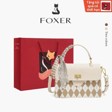 FOXR Mới Nhất Vân Kẻ Rhombus Túi Xách Tay Nữ Thời Trang Hè Đa Năng, Phù Hợp Công Tác và Đi Làm - Giá 660.000 VND