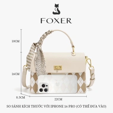 FOXR Mới Nhất Vân Kẻ Rhombus Túi Xách Tay Nữ Thời Trang Hè Đa Năng, Phù Hợp Công Tác và Đi Làm - Giá 660.000 VND 9 FOXR Mới Nhất Vân Kẻ Rhombus Túi Xách Tay Nữ Thời Trang Hè Đa Năng, Phù Hợp Công Tác và Đi Làm - Giá 660.000 VND 9