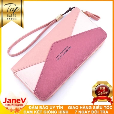 Free ship 4 màu ví cầm tay nữ dài cao cấp sang trọng phong cách Hàn Quốc, giá 449.000đ