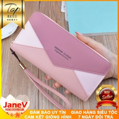 Free ship 4 màu ví cầm tay nữ dài cao cấp sang trọng phong cách Hàn Quốc, giá 449.000đ