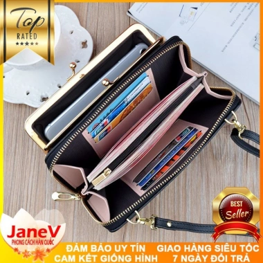 Free ship 6 màu Ví Cầm Tay Nữ Dài Đeo Chéo Cao Cấp Phong Cách Hàn Quốc - 529.000₫ 3