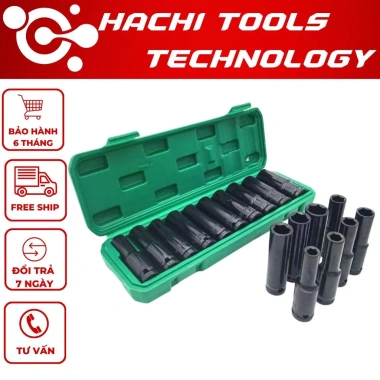FREE Ship Bộ 10 đầu khẩu, đầu túyt 8-24mm cho máy siết bulong 1/2 – Giá 150.000₫