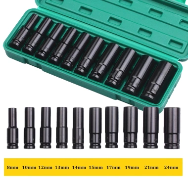 FREE Ship Bộ 10 đầu khẩu, đầu túyt 8-24mm cho máy siết bulong 1/2 – Giá 150.000₫