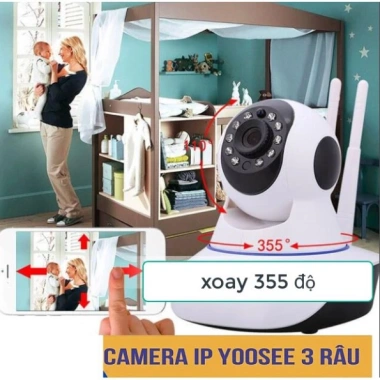 Free ship Camera Yoosee 3Râu Full HD 3M 2.304x1.296 - Tặng thẻ 32G, BH 12 tháng