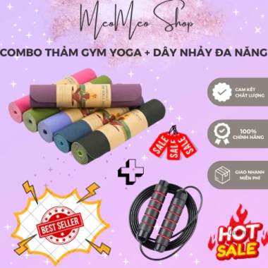 Free Ship Combo Thảm Yoga Cao Cấp + Dây Nhảy Đa Năng - Tập Tại Nhà 28.900₫