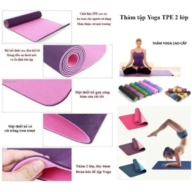 Free Ship Combo Thảm Yoga Cao Cấp + Dây Nhảy Đa Năng - Tập Tại Nhà 28.900₫