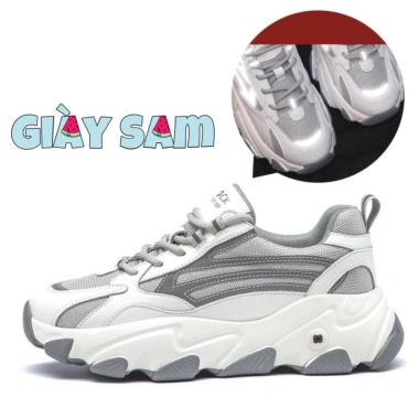 Free ship Giày thể thao nữ H05 phản quang Xám giảm giá, phong cách sport 2
