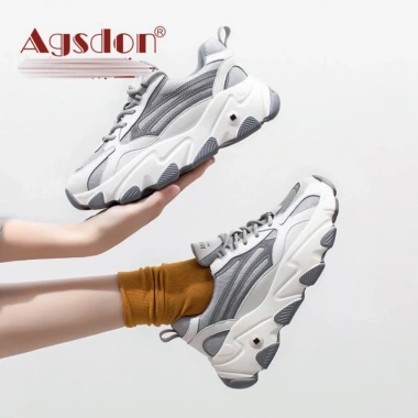 Free ship Giày thể thao nữ H05 phản quang Xám giảm giá, phong cách sport 3