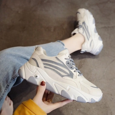 Free ship Giày thể thao nữ H05 phản quang Xám giảm giá, phong cách sport 5