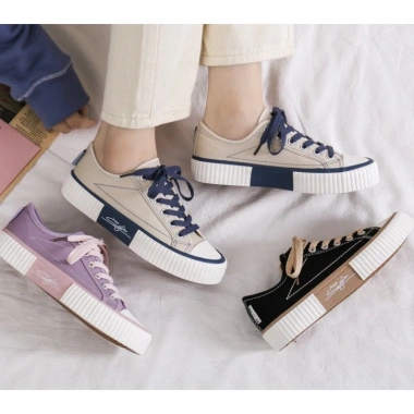 Free ship Giày Thể Thao Nữ Học Sinh Đế Chùm Phối Da Siêu Đẹp Giá 650k