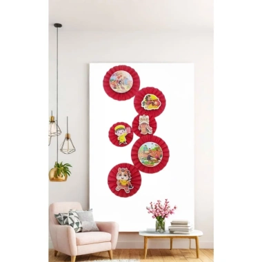 (FREE SHIP) Sét 6 quạt giấy đỏ Trang trí Tết 2.026 - Decor nhà cửa, trường học Nguyên Đán 9 (FREE SHIP) Sét 6 quạt giấy đỏ Trang trí Tết 2.026 - Decor nhà cửa, trường học Nguyên Đán 9