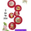(FREE SHIP) Sét 6 quạt giấy đỏ Trang trí Tết 2.026 - Decor nhà cửa, trường học Nguyên Đán 10