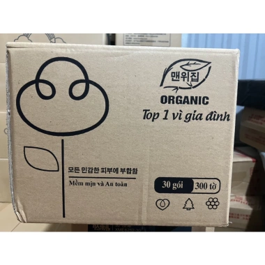 Free Ship Thùng 30 Gói Giấy Ăn Gấu Trúc Organic 3 Lớp Dai Mịn - Giá chỉ 34.650₫