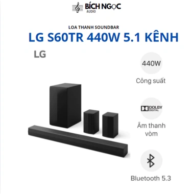 Free ship toàn quốc Loa thanh LG S60TR 440W mới 100% chính hãng - Giá 2.09 tr