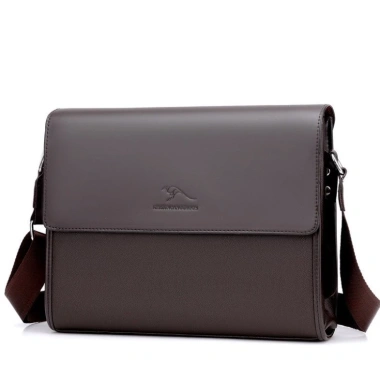 Free ship Túi đeo chéo da công sở T74 33x25x7cm Nâu-Đen, cặp laptop sang trọng, giảm còn 1.320.000₫ 6