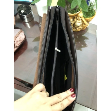 Free ship Túi đeo chéo da công sở T74 33x25x7cm Nâu-Đen, cặp laptop sang trọng, giảm còn 1.320.000₫ 8