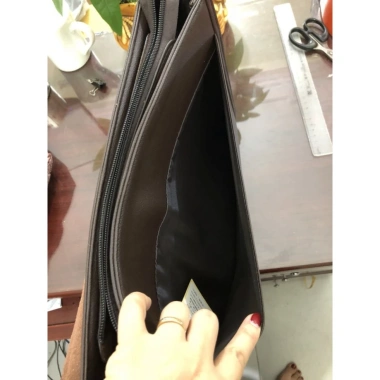 Free ship Túi đeo chéo da công sở T74 33x25x7cm Nâu-Đen, cặp laptop sang trọng, giảm còn 1.320.000₫ 9