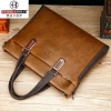 Free ship Túi xách cặp da bò cao cấp T67 14inch Đen 38x29x7cm - Bảo vệ laptop 5