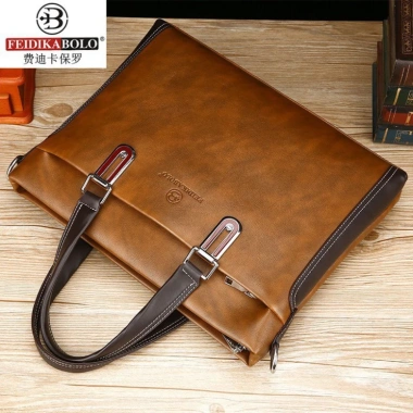 Free ship Túi xách cặp da bò cao cấp T67 14inch Đen 38x29x7cm - Bảo vệ laptop 5