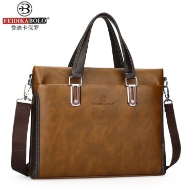Free ship Túi xách cặp da bò cao cấp T67 14inch Đen 38x29x7cm - Bảo vệ laptop 6
